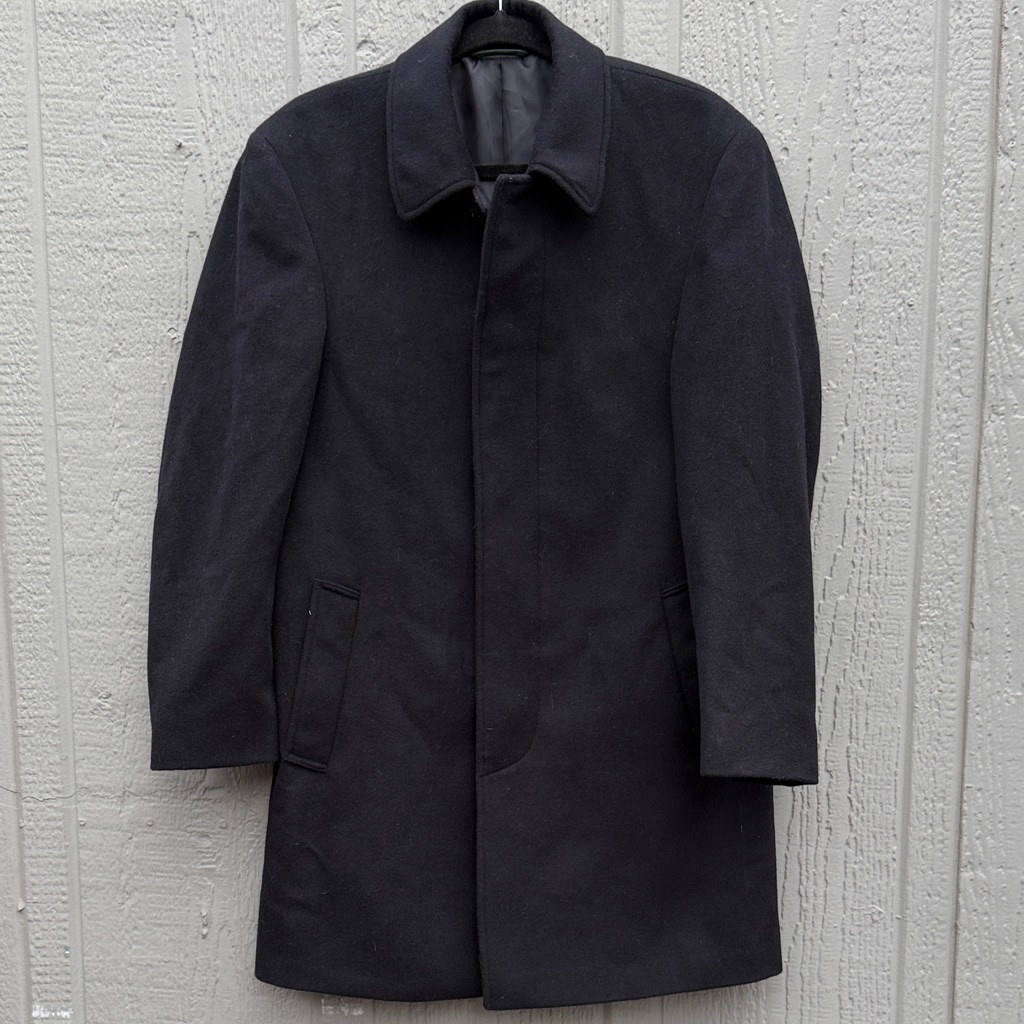 Ralph Lauren Men's Black Wool Coat